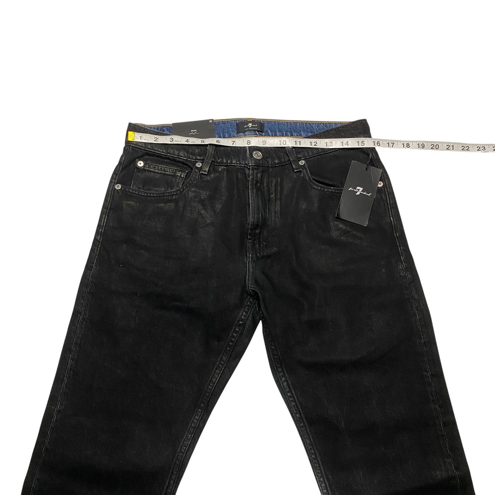 7 For All Mankind Paxtyn Skinny Jeans Mens Black Denim Size 30 NWT - Picture 9 of 10